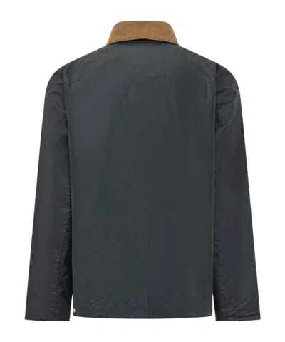 Barbour Collared Button-up Jacket In Black