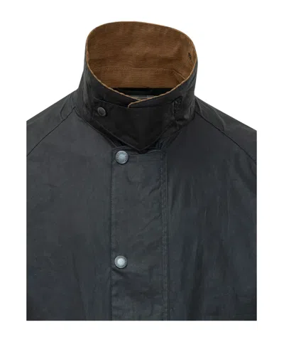 Barbour Collared Button-up Jacket In Black