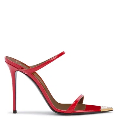 Giuseppe Zanotti Intriigo Jewelry Metal-detail Sandals In Red