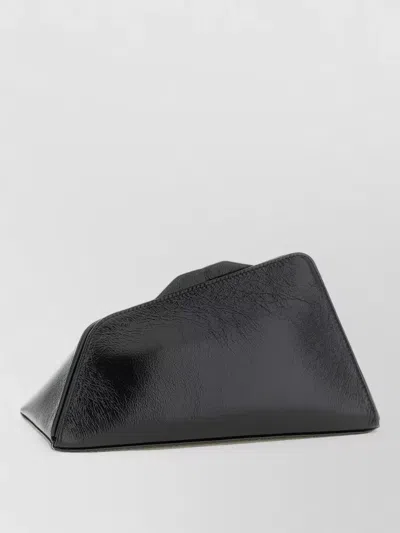 Attico 830 Pm Oversized Rectangular Clutch Bag In Black