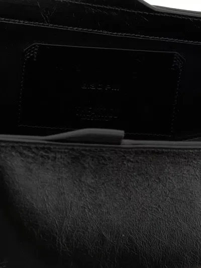 Attico 830 Pm Oversized Rectangular Clutch Bag In Black