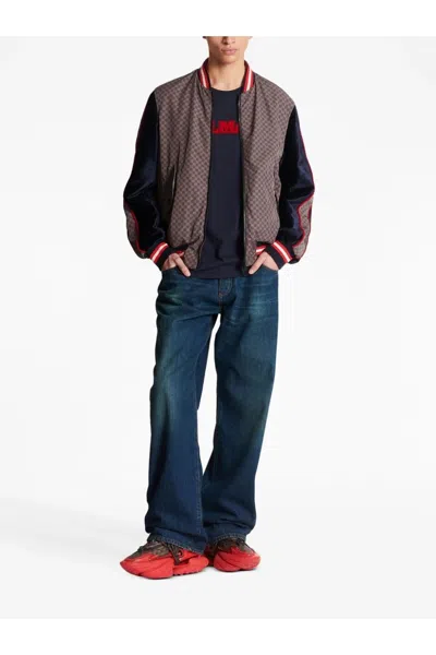 Balmain Mini Monogram Bomber Jacket In Multi
