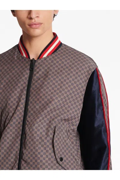 Balmain Mini Monogram Bomber Jacket In Multi