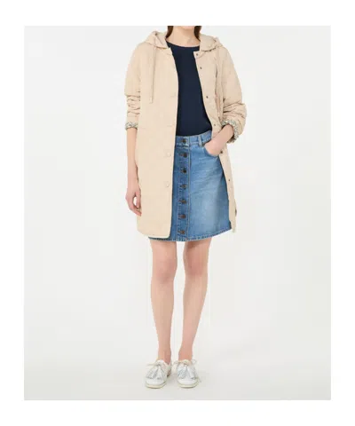 Weekend Max Mara Medium-length Parka Coat In Neutral