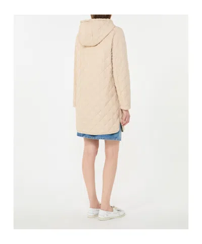 Weekend Max Mara Medium-length Parka Coat In Neutral