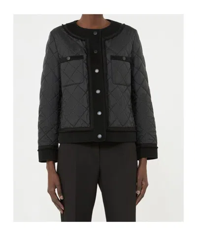 Weekend Max Mara Short Quilted Jacket In Gray