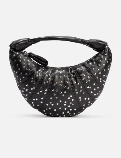Lemaire Dark Chocolate Studs Dots Mini Fortune Croissant Bag In Brown