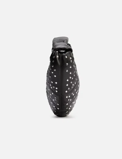 Lemaire Dark Chocolate Studs Dots Mini Fortune Croissant Bag In Brown