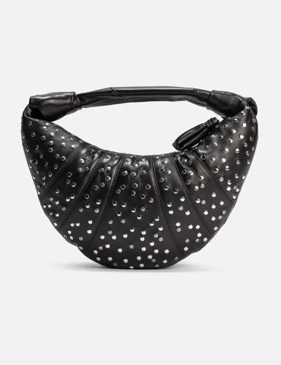 Lemaire Dark Chocolate Studs Dots Mini Fortune Croissant Bag In Brown