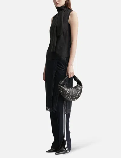 Lemaire Dark Chocolate Studs Dots Mini Fortune Croissant Bag In Brown