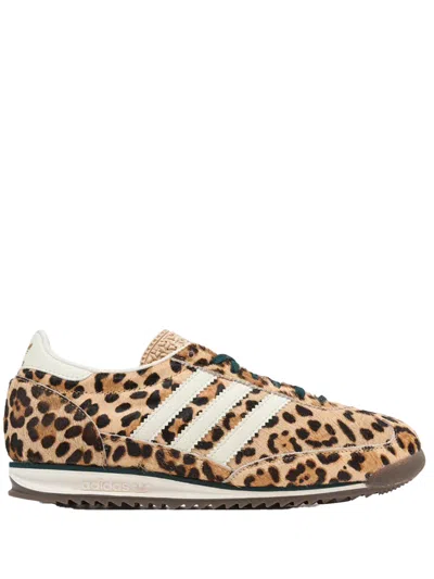 Adidas Originals Sl 71 Og Leopard-pattern Sneakers In Brown
