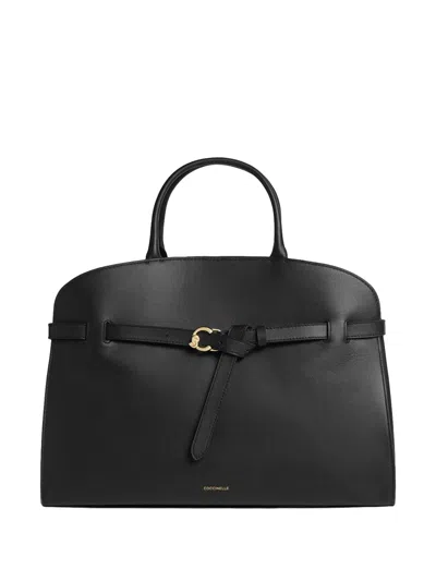 Coccinelle Black Leather Sabine Top Handle Bag