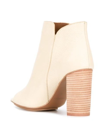 Shop See By Chloé Peep Toe Ankle Boots In Neutrals
