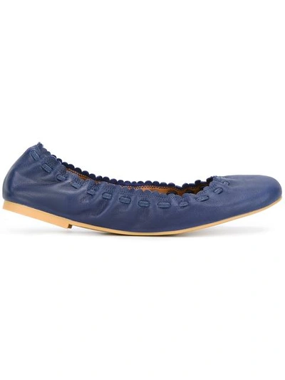 See By Chloé Scalloped Ballerinas - Blue