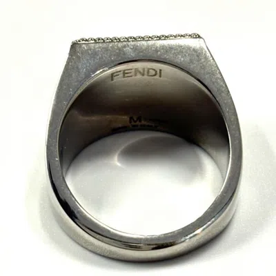 Pre-owned Fendi Silver Band Ring ()