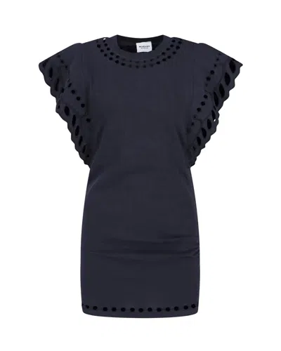 Isabel Marant Étoile Erisa Ruffled Floral-print Organic Cotton Cami In Black