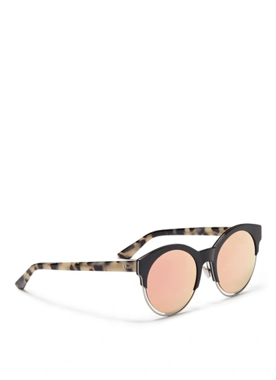 Shop Dior ' Sideral 1' Metallic Rim Acetate Sunglasses