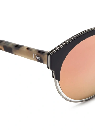 Shop Dior ' Sideral 1' Metallic Rim Acetate Sunglasses