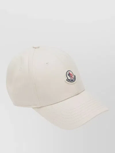 Moncler Structured Cotton Baseball Cap With Adjustable Fit In Neutral