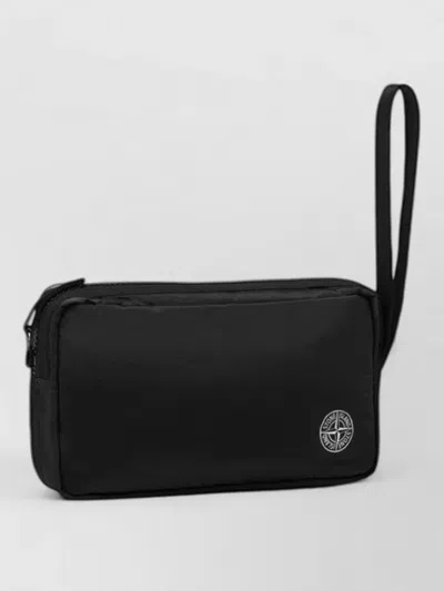 Stone Island Mini Pouch Handbag For Men In Black