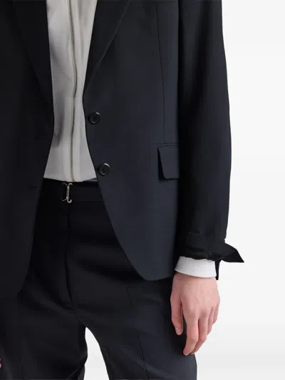 Prada Single-breasted Wool Jacket In Black