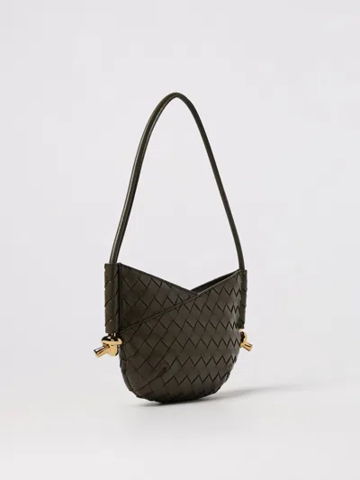 Bottega Veneta Mini Solstice Intrecciato Leather Hobo Bag In Green