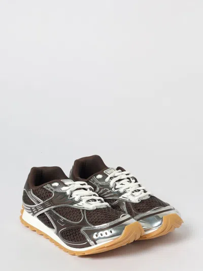 Bottega Veneta Men Fondant And Silver Technical Fabric And Mesh Orbit Sneakers In Multi
