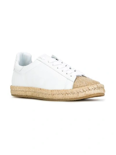 Shop Alexander Wang Rian Espadrille Sneakers - White