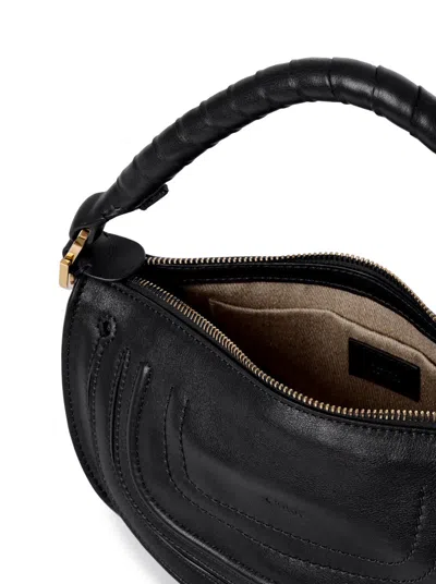 Chloé Mini Marcie Shoulder Bag In Soft Leather In Black