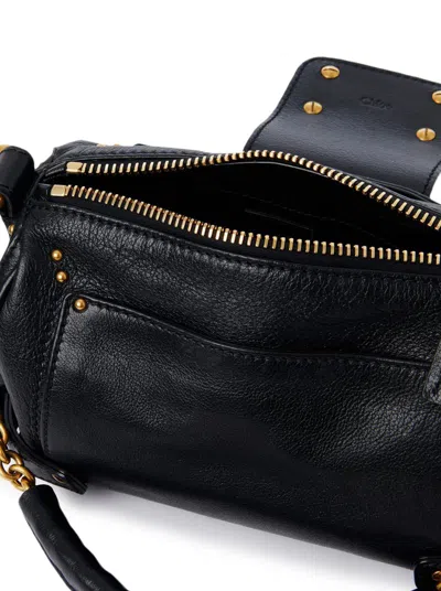 Chloé Chloe Women Black Leather Small Paddington Shoulder Bag In Black
