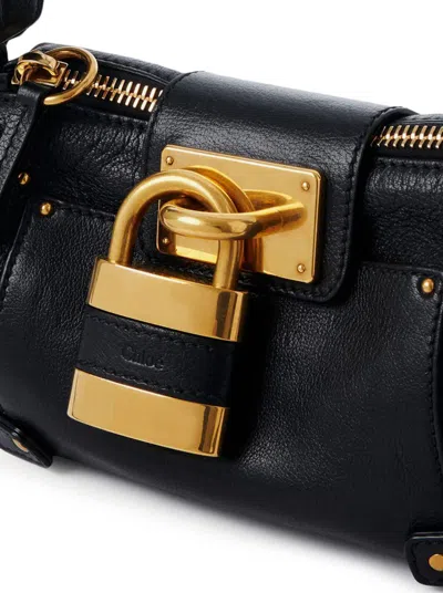 Chloé Chloe Women Black Leather Small Paddington Shoulder Bag In Black