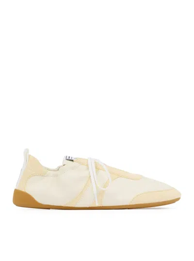 Chloé Kick Suede-trimmed Leather Sneakers In Multi