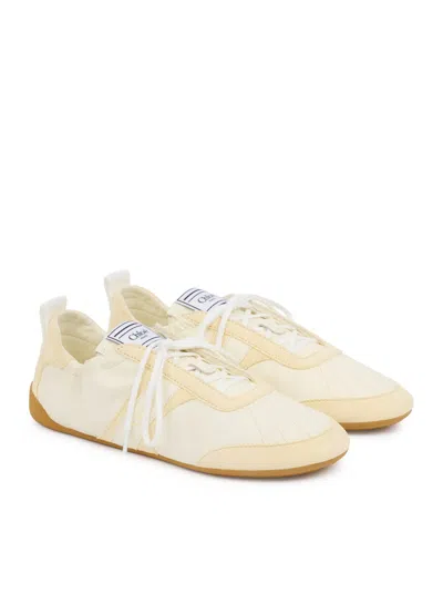 Chloé Kick Suede-trimmed Leather Sneakers In Multi