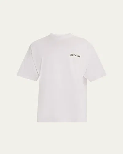 Balenciaga Oversized Logo-print Cotton-jersey T-shirt In Multi