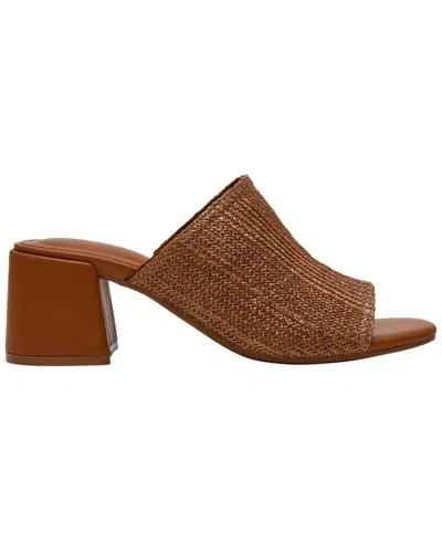 Anne Klein Flutter Slide Sandal In Brown