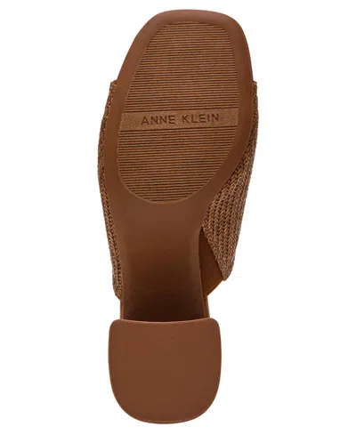 Anne Klein Flutter Slide Sandal In Brown