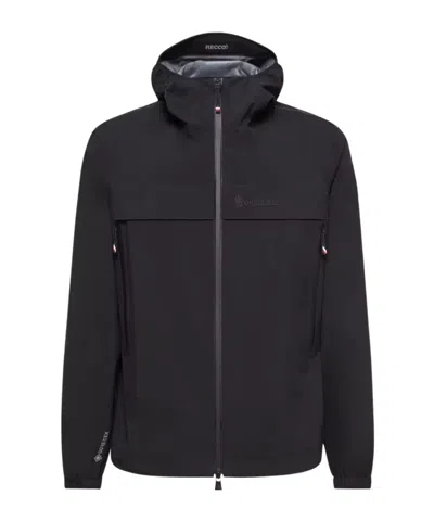 Moncler Shipton Hooded Packable Gore-tex Shell Jacket In Black