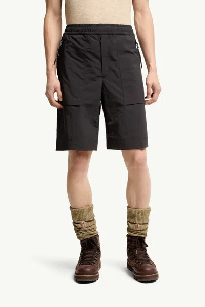 Moncler Tailored Shorts Featuring Functional Back Pockets In Black