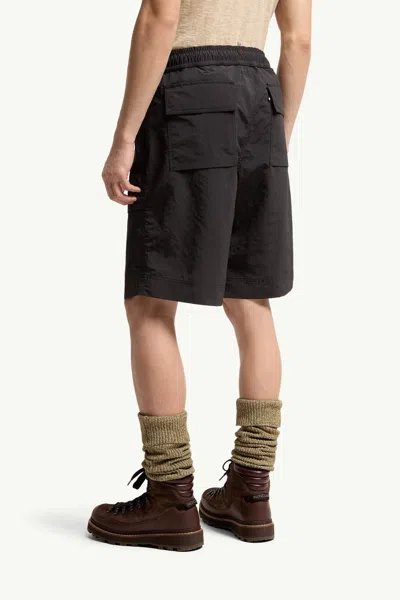 Moncler Tailored Shorts Featuring Functional Back Pockets In Black