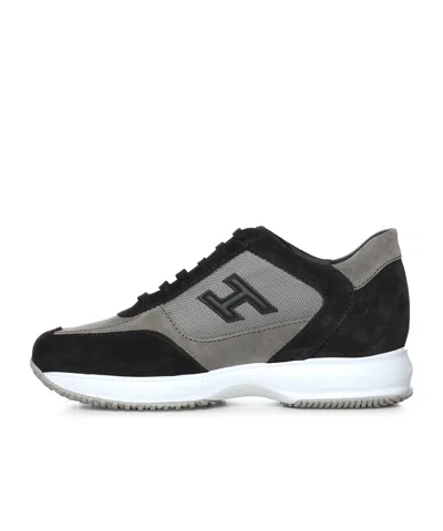 Hogan Interactive Low-top Sneakers In Black
