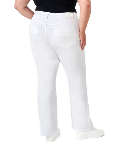 Seven7 Plus Size Tummyless Bootcut Jeans In White