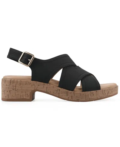 Cliffs By White Mountain Finlee Block Heel Sandal In Black