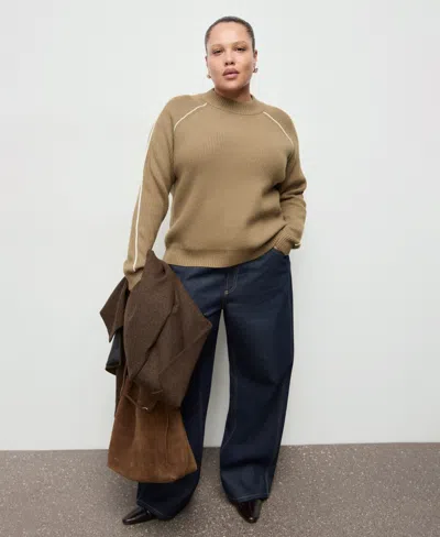 Mango Francus Sweater In Brown