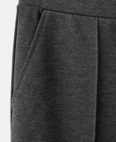 Mango Flecked Knit Pants In Black