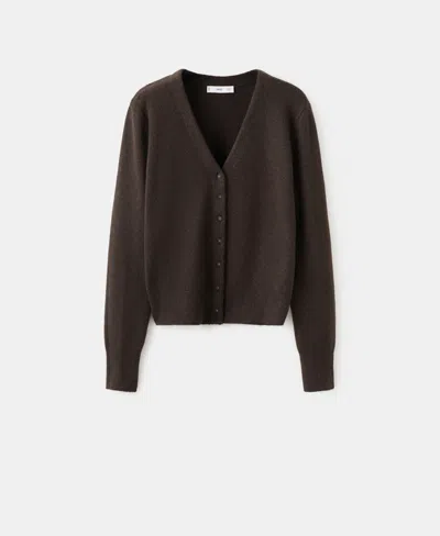 Mango Simone Cardigan In Brown