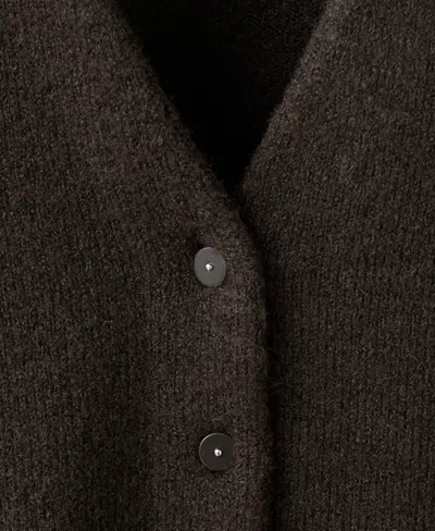Mango Simone Cardigan In Brown