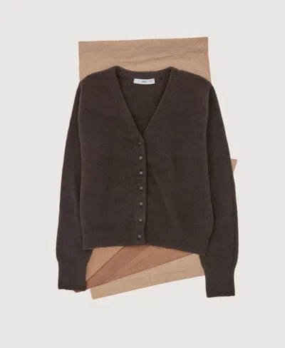 Mango Simone Cardigan In Brown