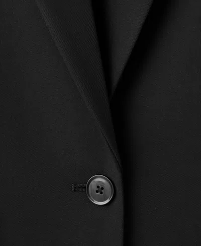 Mango Flap Pocket Blazer In Black