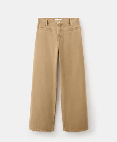 Mango Balloon Jeans With Welt Pockets Caramel In Multi
