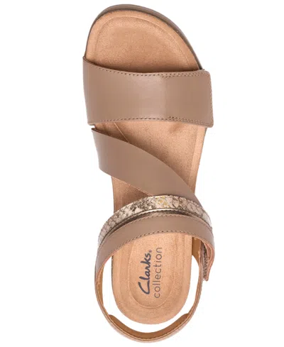 Clarks Kacha Wave Wedge Sandal In Brown